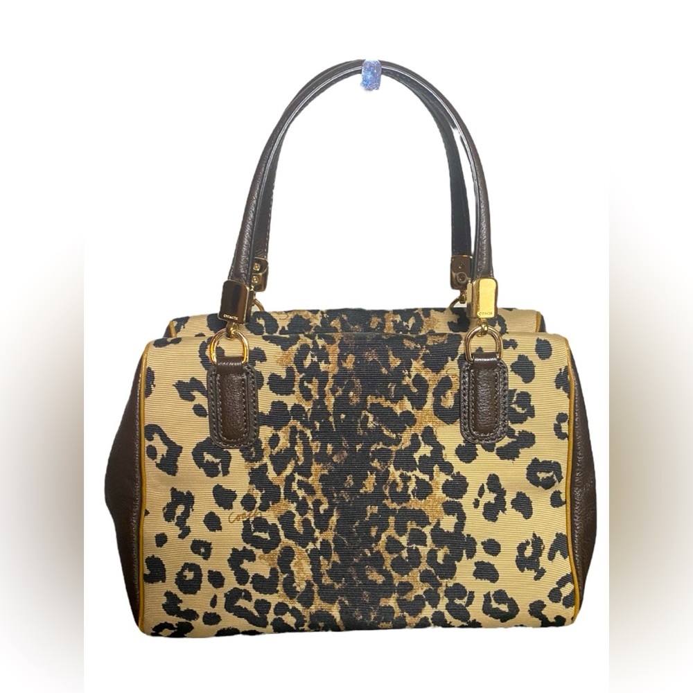 【希少】COACH Python Leather Handbag Leopard Coach-Leopard Print-Handbag (0121) - Gem